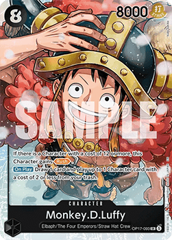 (093) One Piece TCG OP17: The World’s Strongest Warriors Single: Monkey.D.Luffy (OP17-093) (V.1)  Super Rare