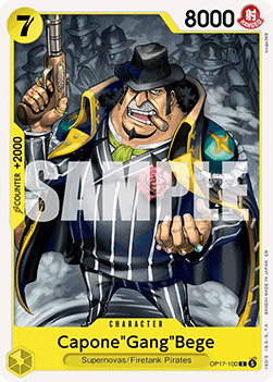 (100) One Piece TCG OP17: The World’s Strongest Warriors Single: CaponeGangBege (OP17-100)  Common