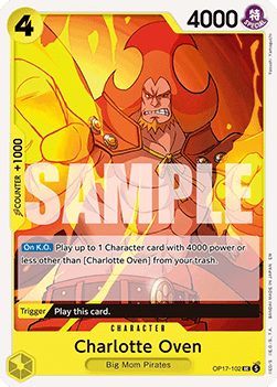 (102) One Piece TCG OP17: The World’s Strongest Warriors Single: Charlotte Oven (OP17-102)  Uncommon