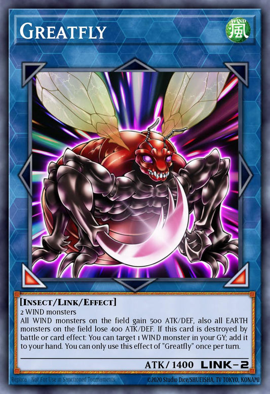 (032) YuGiOh TCG MP19: 2019 Gold Sarcophagus Tin Mega Pack Single: Greatfly  Super Rare