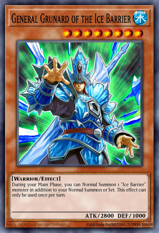 (042) YuGiOh TCG HAC1: Hidden Arsenal: Chapter 1 Single: General Grunard of the Ice Barrier (V.1 - Common)  Common