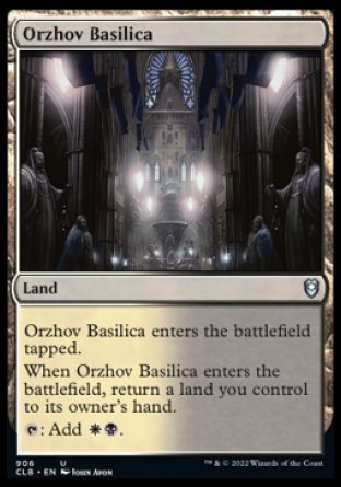 (906) Magic The Gathering Commander Legends: Battle for Baldur's Gate: Extras Single: Orzhov Basilica  Uncommon