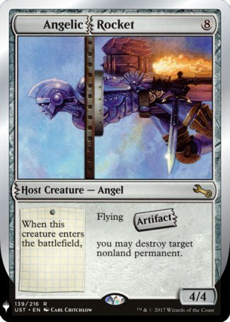 (139) Magic The Gathering The List Single: Angelic Rocket  Rare