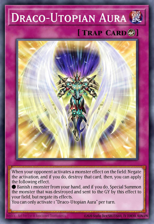 (162) YuGiOh TCG MP24: 25th Anniversary Tin: Dueling Mirrors Single: Draco-Utopian Aura  Ultra Rare