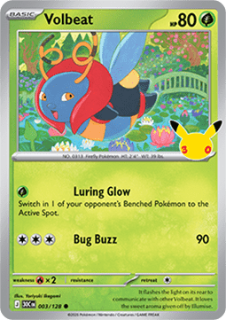 (003) Pokemon TCG 30th Celebration Single: Volbeat   Common