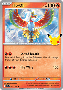 (012) Pokemon TCG 30th Celebration Single: Ho-Oh   Rare