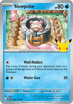 (016) Pokemon TCG 30th Celebration Single: Slowpoke   Common