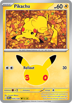 (035) Pokemon TCG 30th Celebration Single: Pikachu   Pikachu Rare