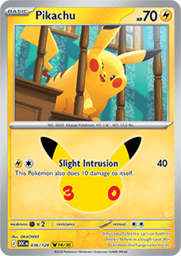 (036) Pokemon TCG 30th Celebration Single: Pikachu   Pikachu Rare
