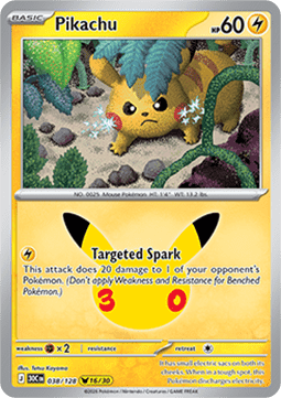 (038) Pokemon TCG 30th Celebration Single: Pikachu   Pikachu Rare