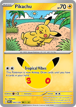 (043) Pokemon TCG 30th Celebration Single: Pikachu   Pikachu Rare