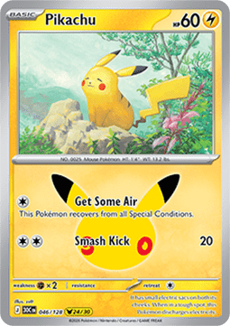 (046) Pokemon TCG 30th Celebration Single: Pikachu   Pikachu Rare