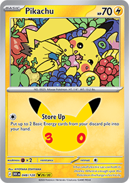 (048) Pokemon TCG 30th Celebration Single: Pikachu   Pikachu Rare