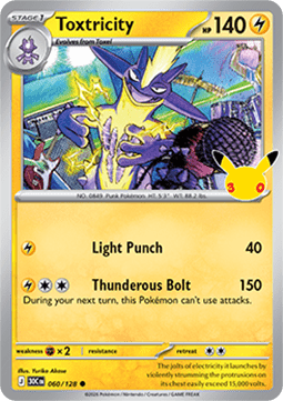 (060) Pokemon TCG 30th Celebration Single: Toxtricity   Common