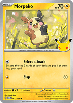 (061) Pokemon TCG 30th Celebration Single: Morpeko   Common