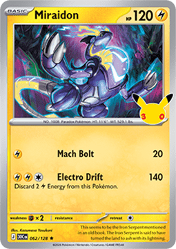 (062) Pokemon TCG 30th Celebration Single: Miraidon   Rare