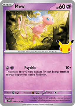 (065) Pokemon TCG 30th Celebration Single: Mew   Rare