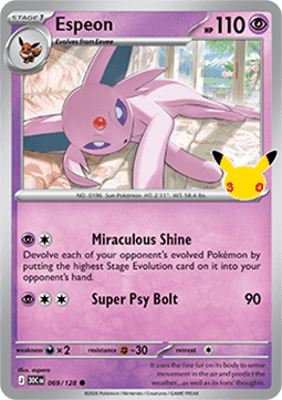 (069) Pokemon TCG 30th Celebration Single: Espeon   Common