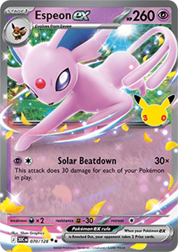 (070) Pokemon TCG 30th Celebration Single: Espeon ex   Double Rare
