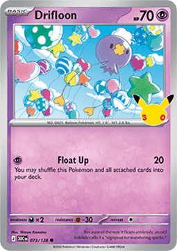 (073) Pokemon TCG 30th Celebration Single: Drifloon   Common