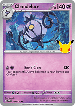 (075) Pokemon TCG 30th Celebration Single: Chandelure   Common