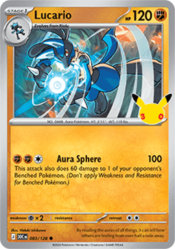 (083) Pokemon TCG 30th Celebration Single: Lucario   Common