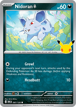 (087) Pokemon TCG 30th Celebration Single: Nidoran [F]   Common