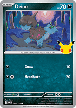 (097) Pokemon TCG 30th Celebration Single: Deino   Common