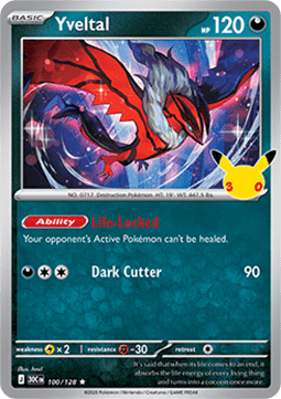 (100) Pokemon TCG 30th Celebration Single: Yveltal   Rare