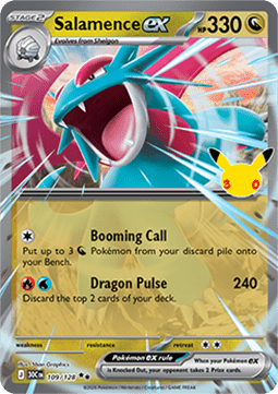 (109) Pokemon TCG 30th Celebration Single: Salamence ex   Double Rare