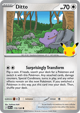 (115) Pokemon TCG 30th Celebration Single: Ditto   Common