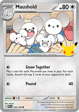 (125) Pokemon TCG 30th Celebration Single: Maushold   Common