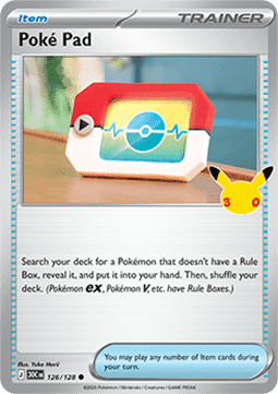 (126) Pokemon TCG 30th Celebration Single: Poké Pad  Common