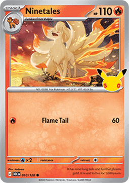 (010) Pokemon TCG 30th Celebration Single: Ninetales   Common