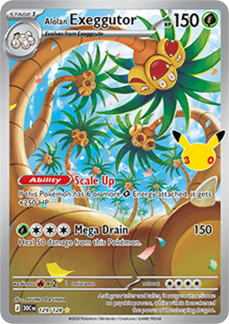 (129) Pokemon TCG 30th Celebration Single: Alolan Exeggutor   Illustration Rare