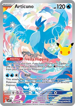 (132) Pokemon TCG 30th Celebration Single: Articuno   Illustration Rare