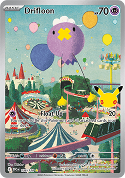 (136) Pokemon TCG 30th Celebration Single: Drifloon   Illustration Rare