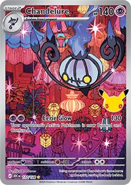 (137) Pokemon TCG 30th Celebration Single: Chandelure   Illustration Rare