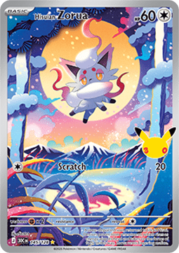 (145) Pokemon TCG 30th Celebration Single: Hisuian Zorua   Illustration Rare