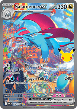 (156) Pokemon TCG 30th Celebration Single: Salamence ex   Special Illustration Rare
