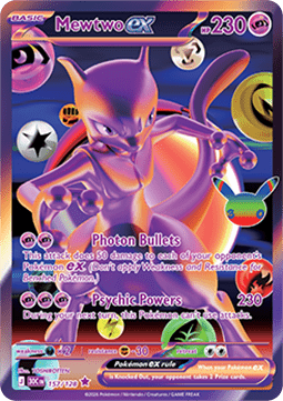 (157) Pokemon TCG 30th Celebration Single: Mewtwo ex   Secret Rare