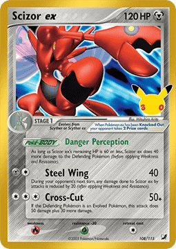 (UF 108) Pokemon TCG 30th Celebration Single: Scizor ex   Ultra Rare