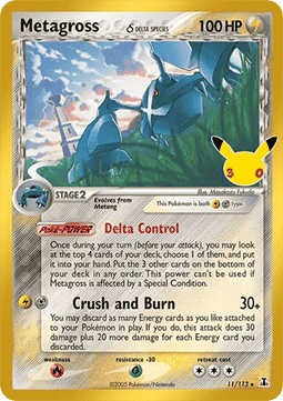(DS 11) Pokemon TCG 30th Celebration Single: Metagross δ Delta Species   Holo Rare