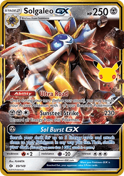 (SUM 89) Pokemon TCG 30th Celebration Single: Solgaleo GX   Ultra Rare