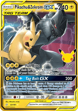 (TEU 33) Pokemon TCG 30th Celebration Single: Pikachu & Zekrom GX   Ultra Rare