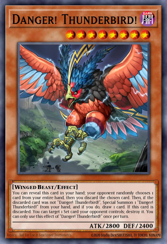 (217) YuGiOh TCG MP19: 2019 Gold Sarcophagus Tin Mega Pack Single: Danger! Thunderbird!  Ultra Rare