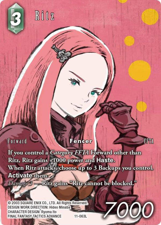 (063) Final Fantasy TCG Opus XI: Soldier's Return Single: Ritz (11-063) (V.2)  Legend
