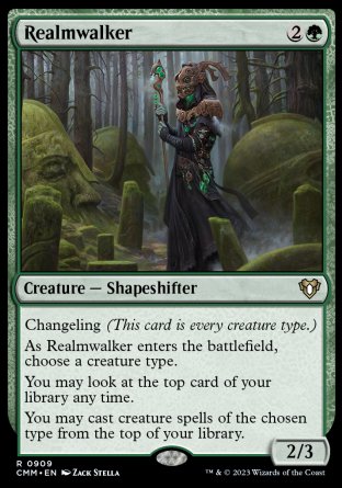 (909) Magic The Gathering Commander Masters: Extras Single: Realmwalker  Rare