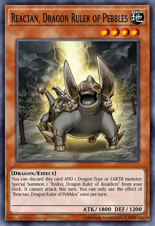 (121) YuGiOh TCG BLMM: Battles of Legend: Monster Mayhem Single: Reactan, Dragon Ruler of Pebbles  Secret Rare