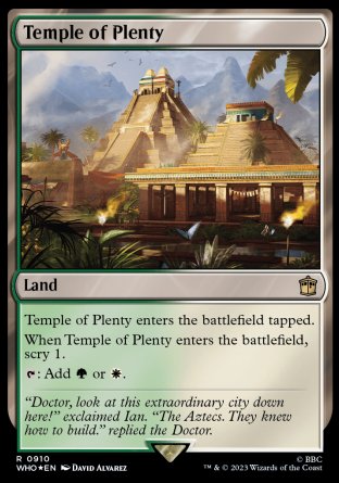 (910) Magic The Gathering Universes Beyond: Doctor Who: Extras Single: Temple of Plenty (V.2) Holo Rare